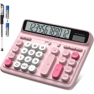 Desktop Calculator with  5-Inch LCD Display, 12-Digit Two Way Power Solar &  Office Calculator with Big Buttons for Business, Accounting &  Use()