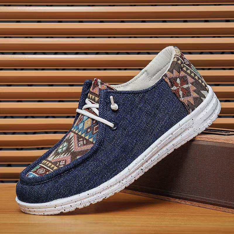 Mens Cartoon Graphic Lace-Up Loafers - Breathable, Lightweight, Non ...