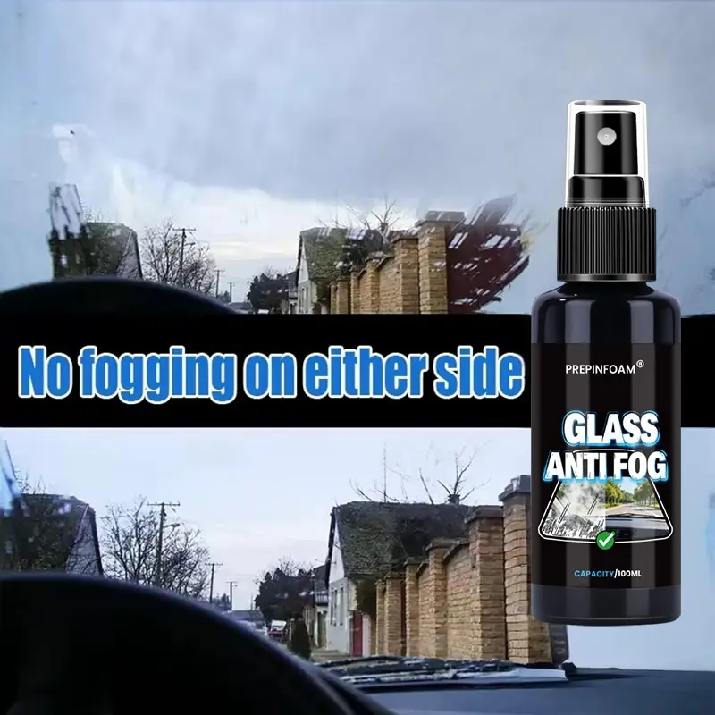 Anti-Fog Spray for Automotive Glass, Fog Resistant Windshield and Rearview Mirror Spray, Enhances Visibility and Safety