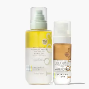Beekman 1802 Milk Shake Facial Toner Mist + Milk Shake Body Coconut Cream Moisturizing Duo Set