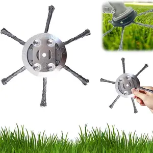 6-Inch Steel Wire Trimmer Lawn Mower Steel Wire Grass Trimmer Head Brush Cutter Weed Eater Trimmer Head,6 Blades