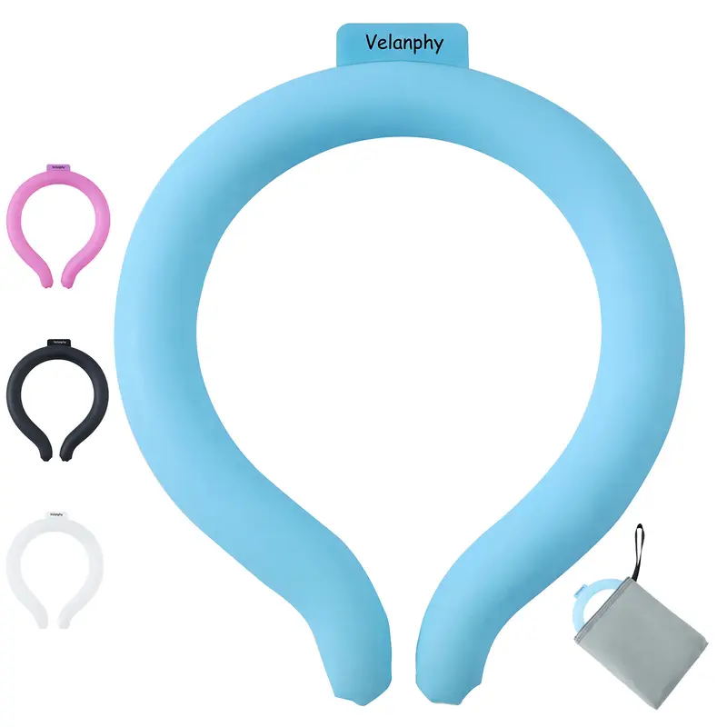 Reusable Neck Cooling Tube Ice Pack (Ice Packs Reusable) with Compact Insulated Bag - 18°C Wearable Cooler, Ergonomic, Easy to Activate, Long Lasting, Hands-Free for Adults, Camping, Summer Hot Weather