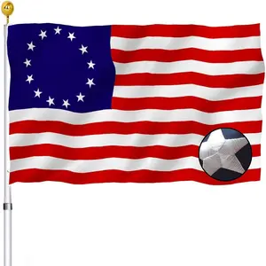 Embroidered Betsy Ross   Flag 3x5 Outdoor- 13 Stars Colonies Primitive  Stitched Flags Embroidered Stars Sewn Stripes Heavy Duty Banner