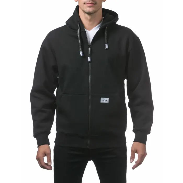 Pro Club Men's Heavyweight Full Zip Fleece Hoodie Casual Casual