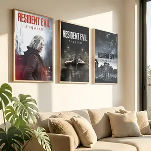 RResident Evil 9 Requiem Poster HD self-adhesive wall sticker,easy to apply,residue-free,ideal for home room decor
