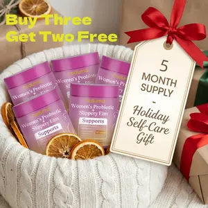 【BUY THREE,GET TWO FREE】Feduma Her Juicy Feminine Probiotics Gummies- All in One Solution with Slippery Elm and Prebiotics&Lactobacillus Probiotic Blend for Women’s pH Balance and Dryness - Hawaiian Pineapple Gummies 120 Count