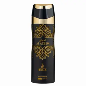 Risala AL AZEEM Perfume Body Spray 200 ml - Fresh Opening Warm Woody & Slightly Spicy Amber Note for Everyday Use