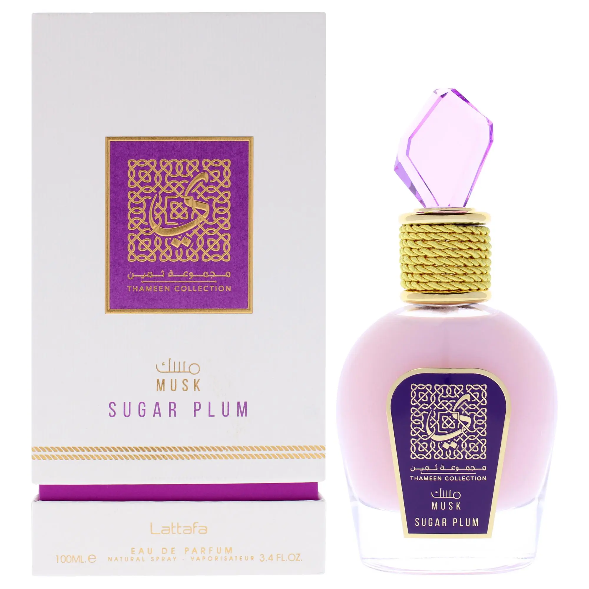 Lattafa Thameen Collection Musk Sugar Plum Eau De Parfum Unisex — Plum, Jasmine, Floral Notes, 3.4 oz (100 ml) | fruity notes, plum perfume, jasmine perfume, amber, plum jasmine, jasmine floral notes, floral notes fruity notes, floral notes perfume