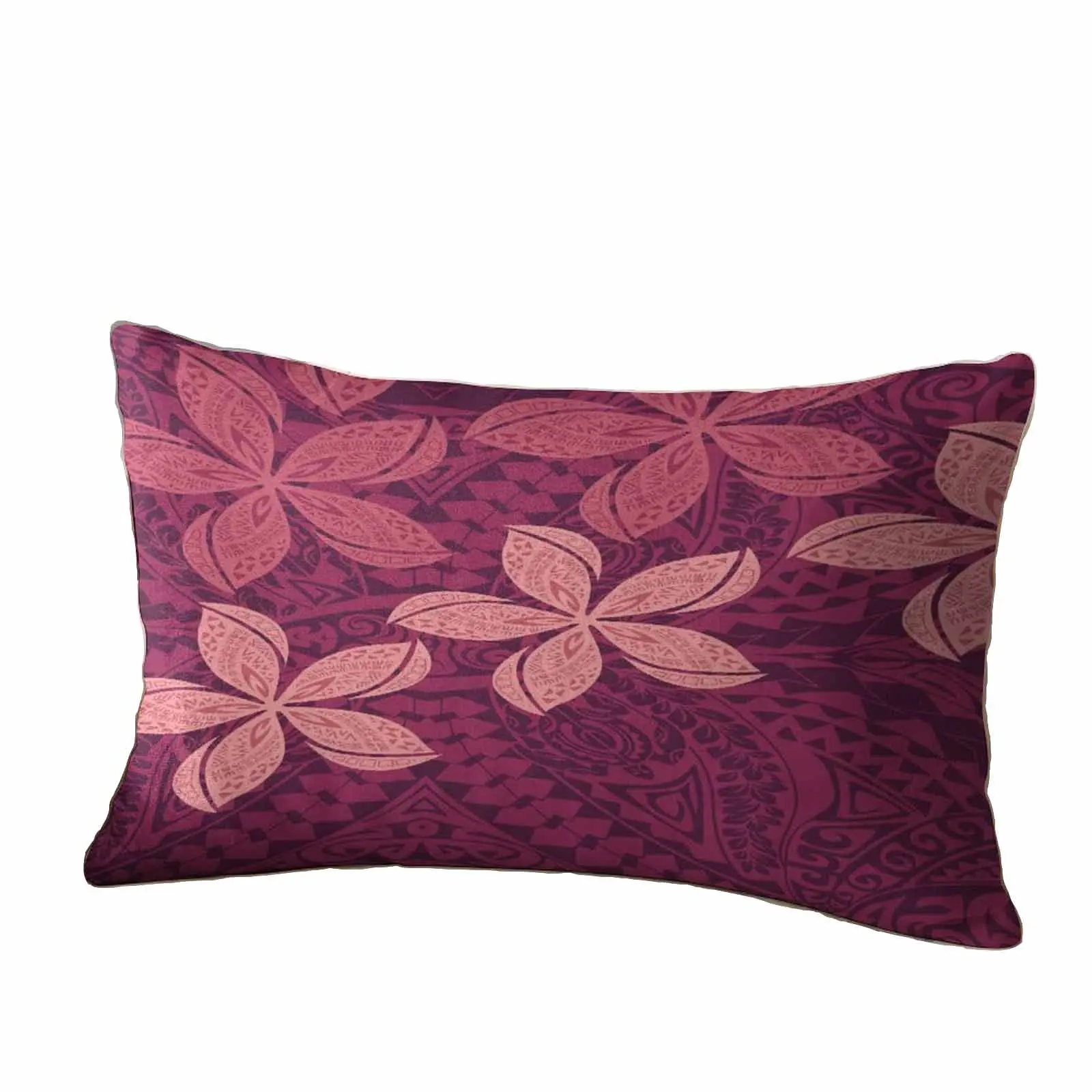 Samoa Hawaii Fiji Holiday Party Sofabed Decorative Pillowcase Polynesian Vintage Tribal Design Custom Pattern 2025 New Personalized Text Logo Name Pattern Photo Pillowcase Floral Print Pillowcase Custom Pillowcase Pattern  Soft Comfort Durable Pillowcase