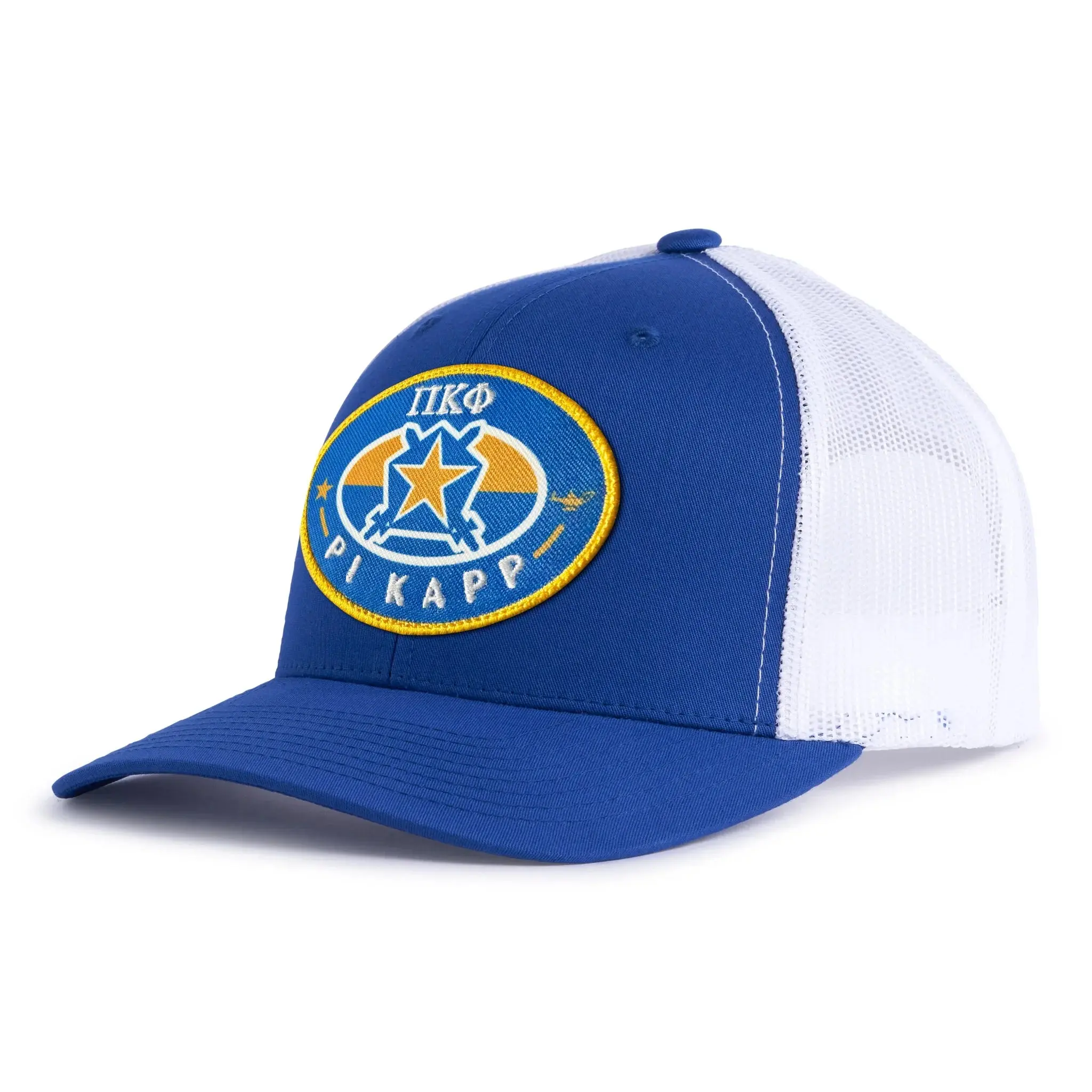 PI KAPPA PHI 6-Panel Curved Bill Trucker Snapback Hat with Mesh Back