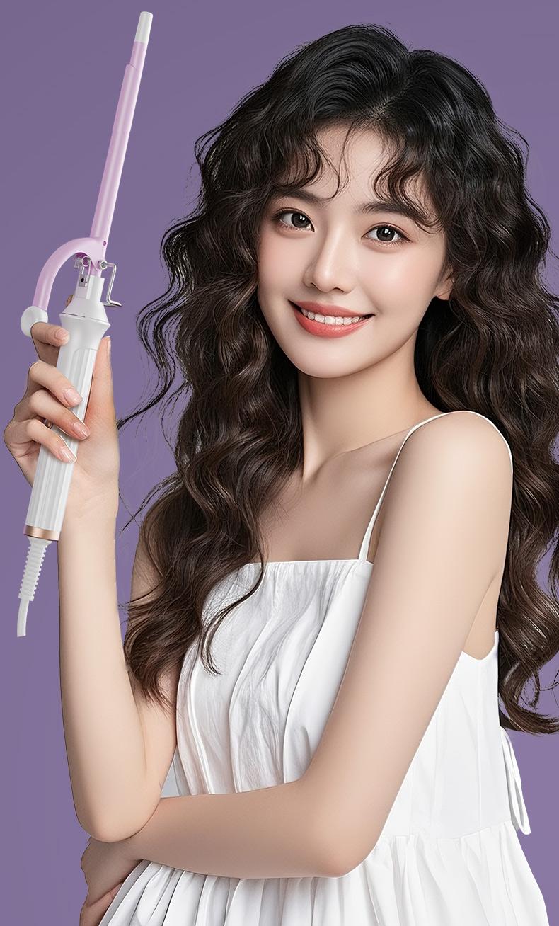 9mm curling iron for wool-like tight curls, mini hair curler, dorm-friendly hair styling tool