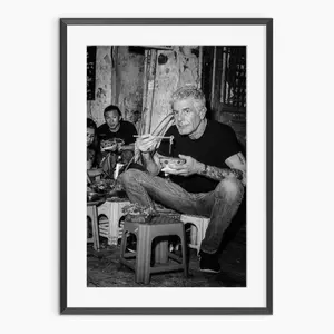 Anthony Bourdain Print Poster No Frame, Photography Prints, Chef Poster, Head Chef, Kitchen Wall Art, Black and White Wall Art, Home Decor