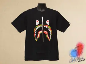Bape Sta 20th Anniversary Camo Shark Tee Black