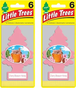 Car Air Freshener | Hanging Paper Tree for Home or Car | Cherry Blossom Honey | 12 Pack, 12-Pack Value, Honey Scented, Fruity, Hanging Card