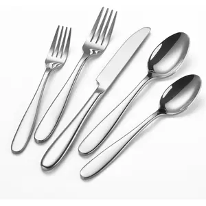 40- Silverware Set, Flatware Set for 8, -Grade Stainless Steel Tableware Cutlery Set, Mirror Finished Utensil Sets for  Restaurant, Forks Spoons and  Set, Dishwasher Safe