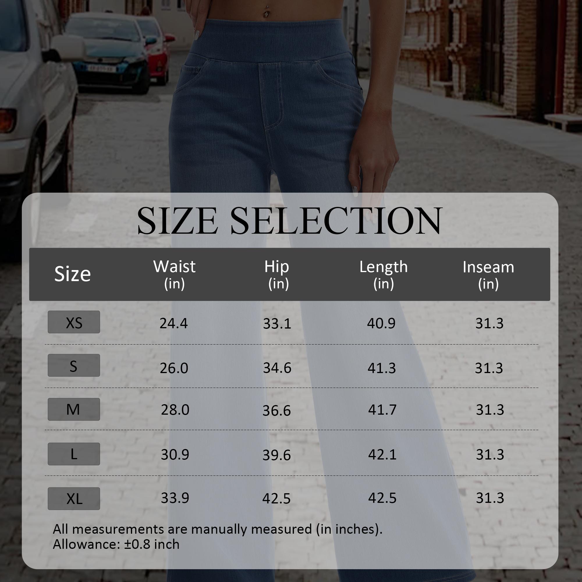 YUCOLEN Wide Leg Stretchy Jeans for Women Loose Fit Elastic High Waist Pants Pull On Baggy Fit Jeans Tummy Control Trousers Casual Work Wear (Regular Inseam)