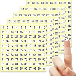 1-500 Number Stickers, 1500 count 0.4" Small Number Dot Labels Consecutive Inventory Number for Organizing Storage Boxes Classification