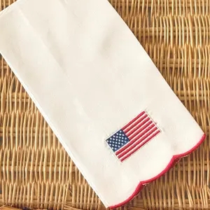 AMERICAN FLAG LINEN HAND TOWEL
