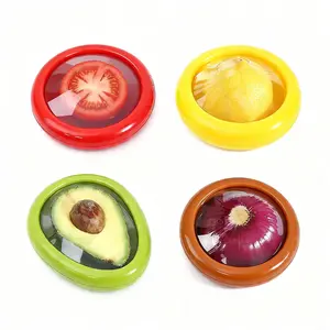 4PCS Fruit Storage Box, Avocado Saver, Fruit & Vegetable Storage for Onion, Tomato, Lemon, Reusable Storage Containers for Fridge,