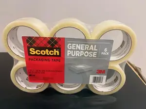 Scotch General Purpose Packaging Tape - 6 Pack Roll -1.88"X54.6Yards