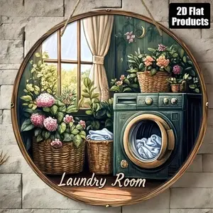 Aluminum Laundry Sign Plaque Wall Decor Art Print for Laundry Room Kitchen Cafe Office Home Decor Gift for Housewarming Birthday Party Holiday