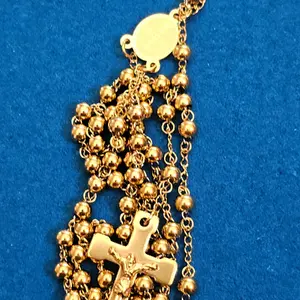 Saint Benito Stainless Steel 19 inches Religious Rosary 26 Inches around Catholic Symbolism Water resistant