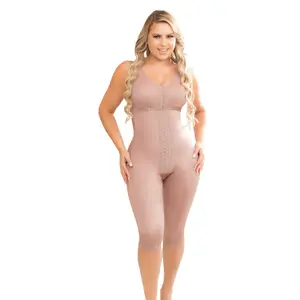 Delie Full Body Shaper – Total Control & Compression – Ref. 09439 – Post-Surgical First Stage Girdle with 3 Adjustable Compression Levels & Perineal Opening for Early Recovery