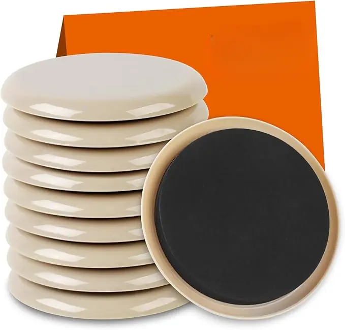 Furniture Sliders,3 1/2" Furniture Sliders for Hardwood Floors, Reusable Furniture Sliders for Carpet, Plastic Moving pads for heavy furniture
