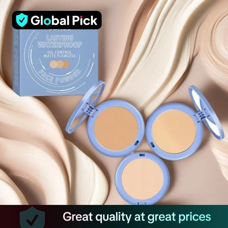 Long Lasting Powder Palette, 1/3 Counts Natural Lightweight Breathable Makeup Setting Powder, Lightweight Natural Look Face Makeup Accessories for Wom