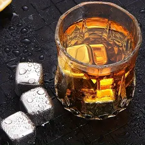 Stainless Steel Drink Ice Cubes, Reusable Tooth-Shaped Cooling Ice Blocks, Food Grade for Whiskey Beer Cocktails