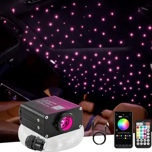 Twinkle RGBW 500 Starlight Headliner Kit for Single Cab Truck with Music APP & Remote Control ,  LED Fiber Optic Star Light Kit for Car Roof Interior Ambient Light Automotive DIY Light Kit Truck Light Stuff