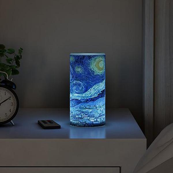 Hastings Home LED Starry Night Vanilla Scented Candle with Remote
