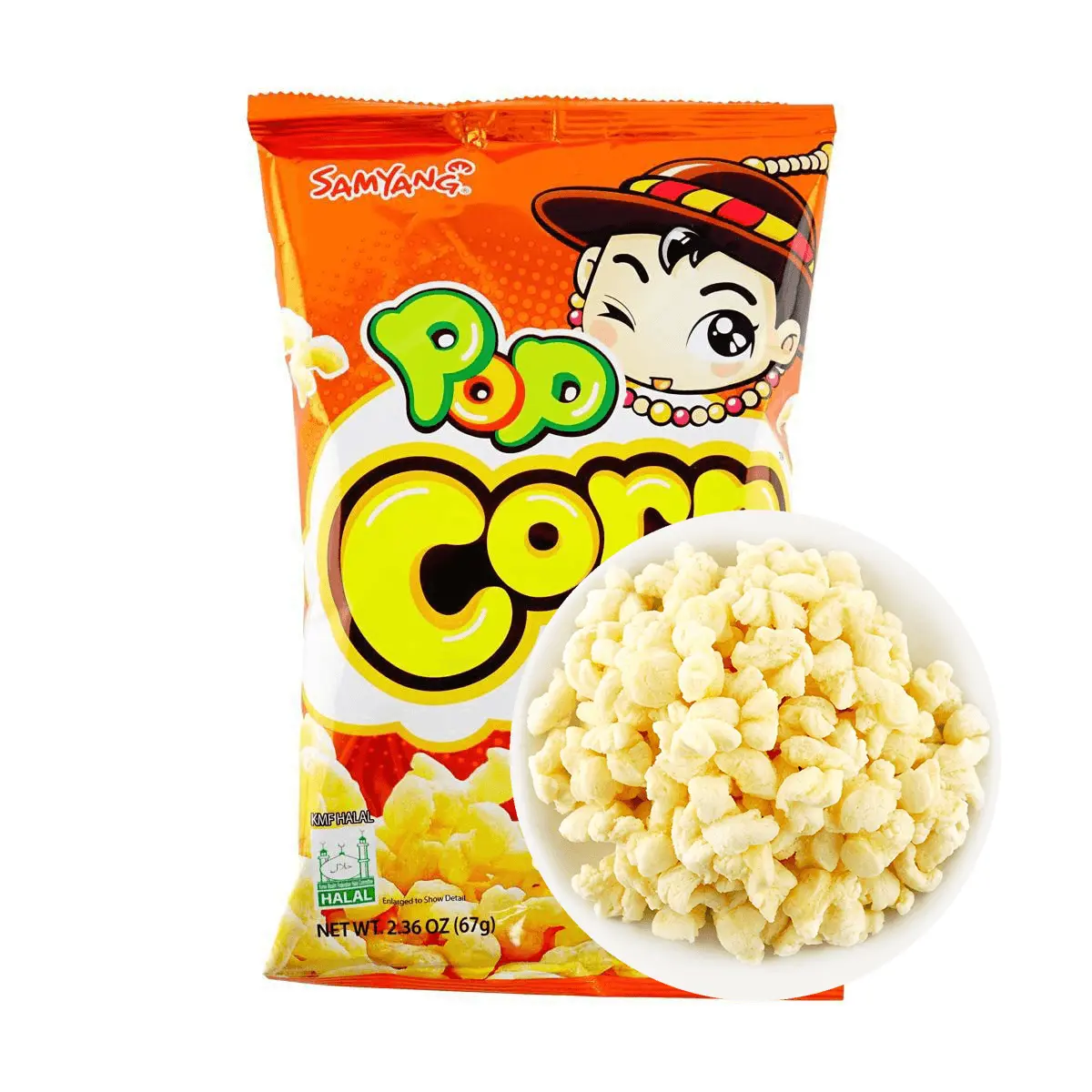 SAMYANG Sweet & Salty Puff Pop Corn Snack, 2.36 oz SAMYANG Sweet & Salty Puff Pop Corn Snack, 2.36 oz