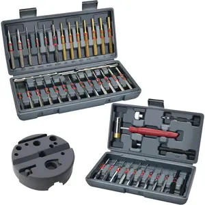 Pin Punch Set, 40 count Steel and Brass, Mechanical Repair Tool ith Hammer, Bench Block