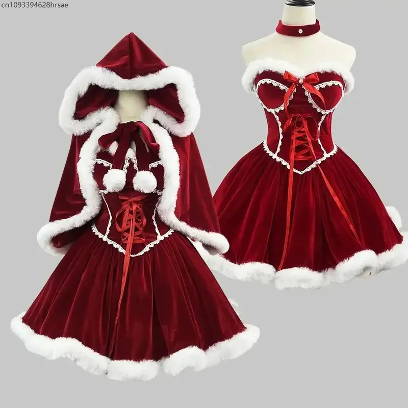 goth holiday dress Dark Goth Dress with Corset Back and Draped Sleeves main image 0
