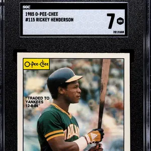 1985 O-Pee-Chee #115 Rickey Henderson SGC 7