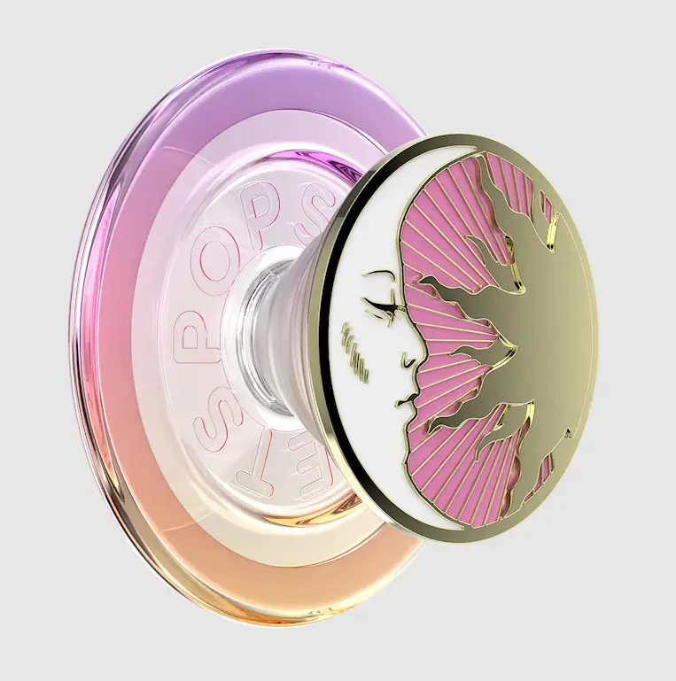 PopSockets Enamel Lunar Theme Pink Magnetic MagSafe PopGrip - Portable Phone Holder, Cellphone Stand, Mobile Phone Accessory, Tech Accessory, Accessories, Tech Accessories