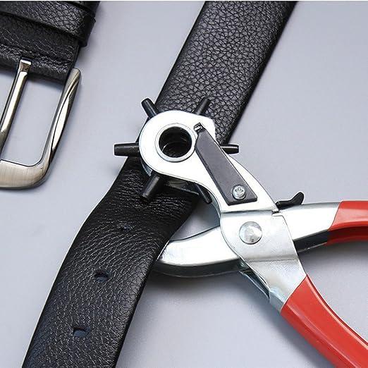 Hole Punch, Heavy Duty Leather Hole Puncher for Belts, Watch Bands, Straps, Dog Collars, Saddles, Shoes, Fabric, DIY Home or Craft Projects