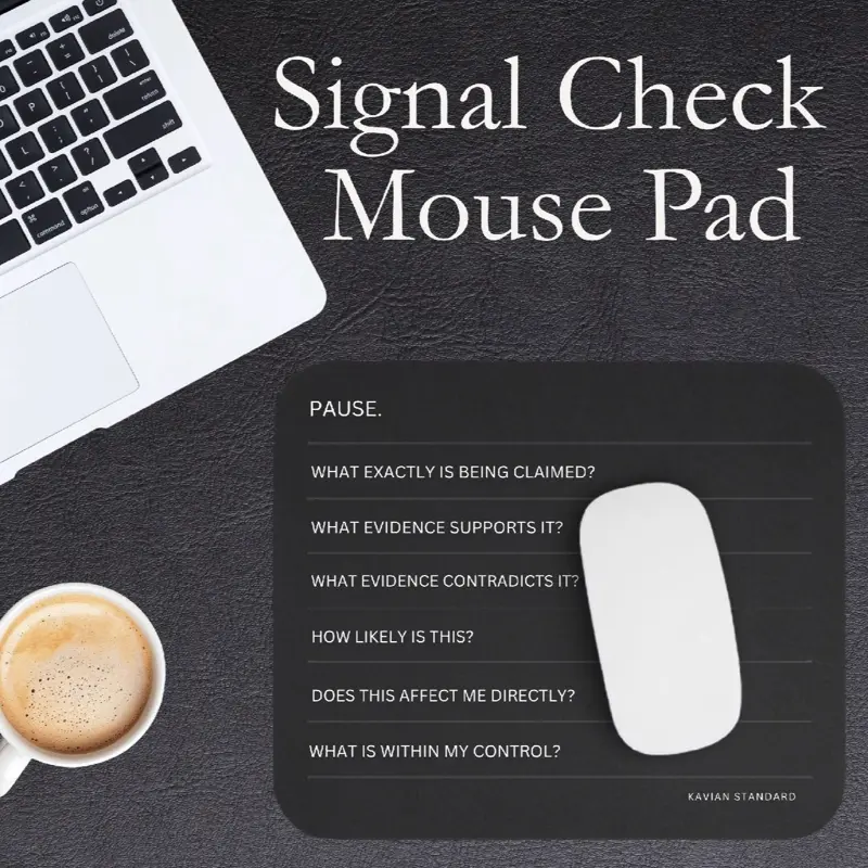 The Signal Check Mouse Pad, Computer Office Equipment Accessory, Non-Slip Mouse Pad