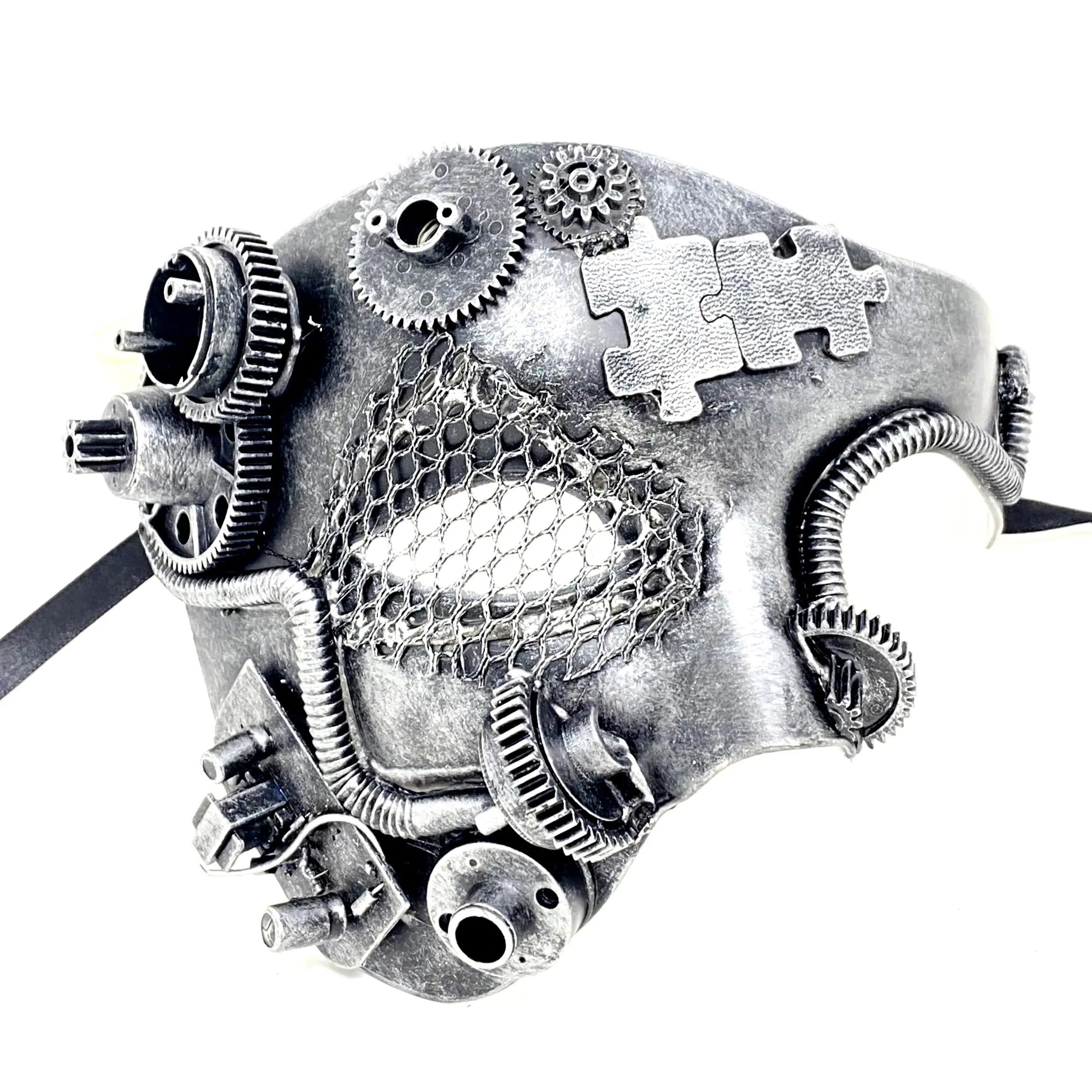 Men Costume Phantom of The Opera Half Face Masquerade Masks - Silver