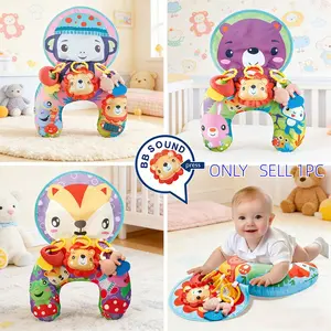 Newborn U-Shaped Crawling Pillow, Baby Head Training Cushion, Early Education Toy for Infants, Random Color Accessory
