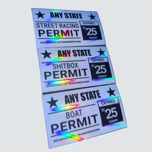 ANY STATE Car Permit Sticker PICK 2 Pack Bundle