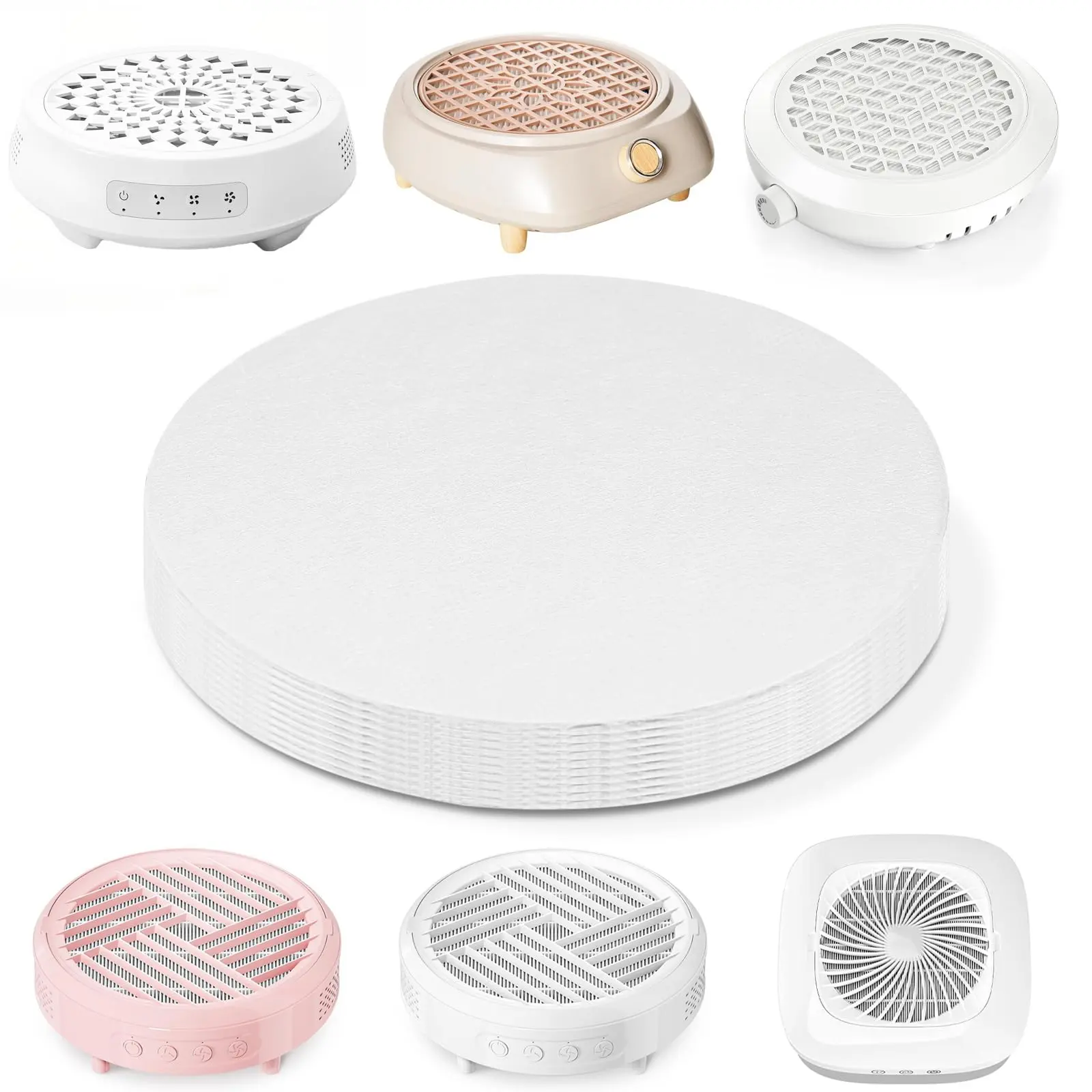 200 Sheets Nail Dust Collector Filter Paper Compatible with MelodySusie Nail Dust Collectors, Models HPro/SProR/SPro/XC320J, Disposable Nail Paper Sheets Nail Tech Supplies Accessories for Home Salon, Manicure