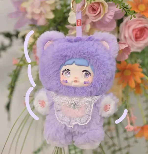 [Summer New Product] MINISONommi Glutinous Rice Fruit Fun Series Plush Blind Box, Cute Rubber Face Plush Keychain, Surprise Gift, Adorable Design, Eyes Can Change, Perfect for Gifting