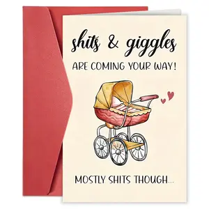 1pc • Lovely New Baby Congratulations Card • Funny Baby Shower New Baby Card