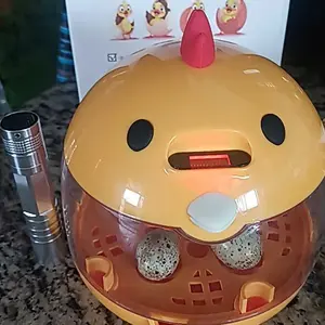 1PC  Smart Egg Incubator for Poultry Chicken Duck Birds - Digital Thermostat Control, High Hatch Rate, Auto-Turning, Humidity Monitor, Home Use, 6 Eggs Capacity