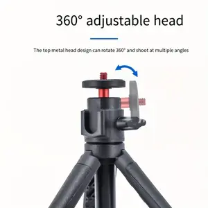 Multifunctional Live Streaming Desktop Tripod, Side Cold Shoe Mount, Compatible with Camera/phone, Expandable Light/microphone, Adjustable Tripod Stand