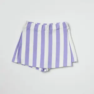 Purple Striped Terry Skort