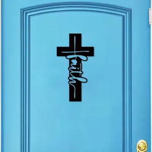 CIFbuy Christian Faith Cross Metal Wall Art Decor Jesus Religious Gift Home