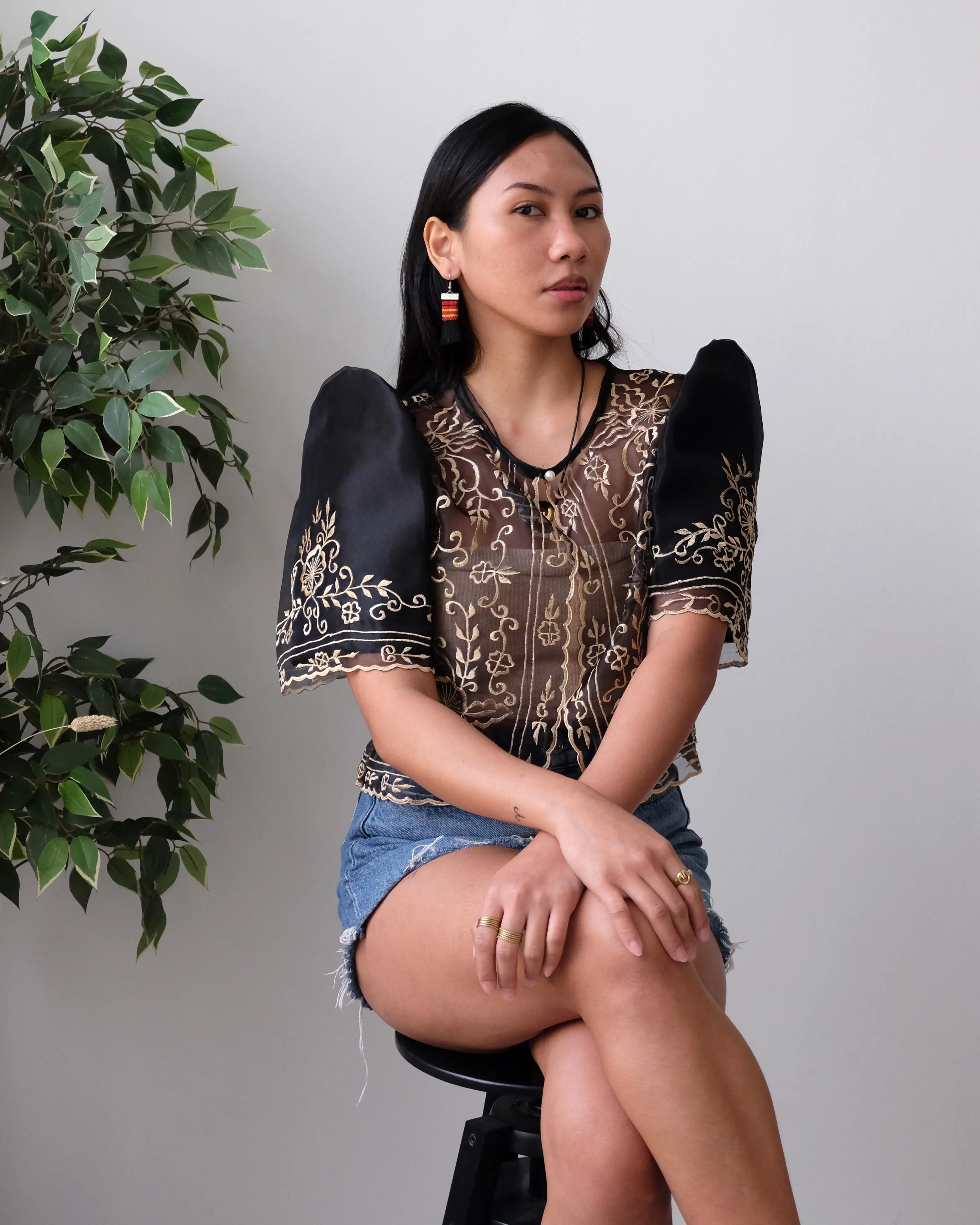 Black Butterfly Sleeve Bolero